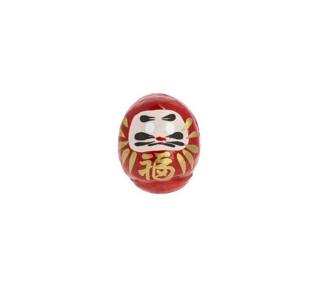 Daruma rouge japonais porte-bonheur traditionnel