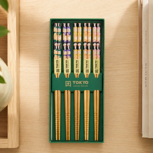 Coffret baguettes Shiba 5 paires en bambou Coffret 5 paires de baguettes Shiba en bambou Tokyo Design Studio Modern and Past