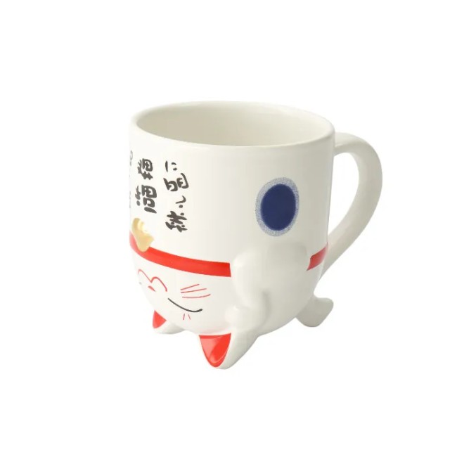 Mug Maneki Neko bleu – céramique japonaise kawaii Mug japonais Maneki Neko bleu – céramique kawaii 350 ml