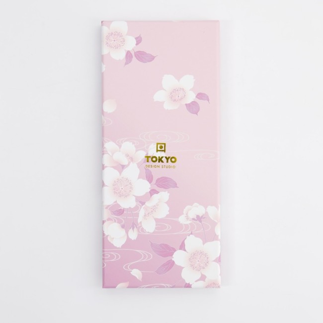 Coffret 5 paires de baguettes japonaises Fleurs de cerisier Sakura