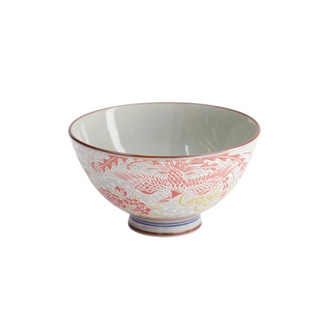 Bol japonais Phoenix rouge – porcelaine Tokyo Design Studio