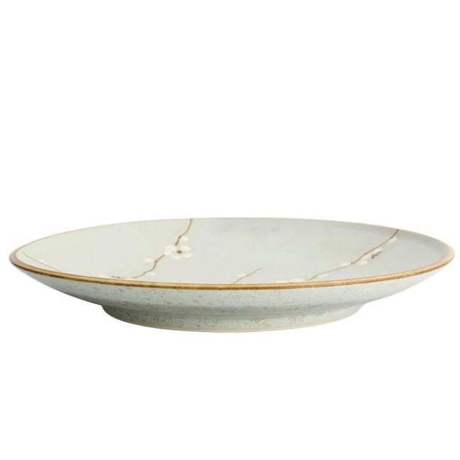 Assiette japonaise Vert Soshun – Modern and Past assiette japonaise Vert Soshun en céramique avec fleurs de cerisier