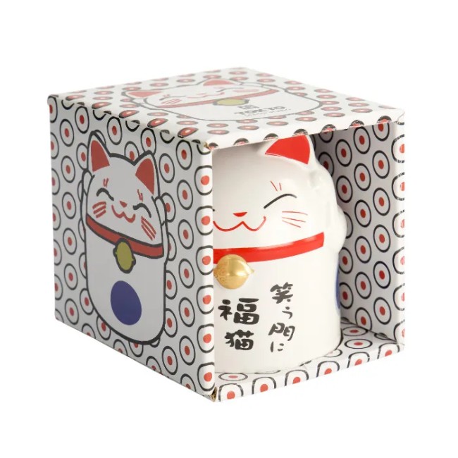 Mug Maneki Neko bleu – céramique japonaise kawaii Mug japonais Maneki Neko bleu – céramique kawaii 350 ml