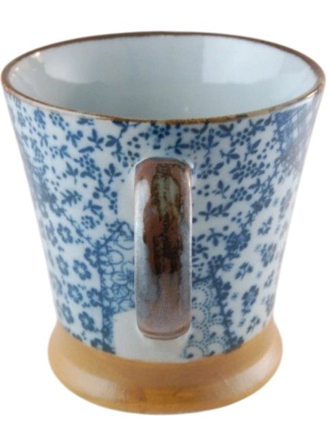 Mug japonais Patchwork Bleu en faïence fabriqué au Japon