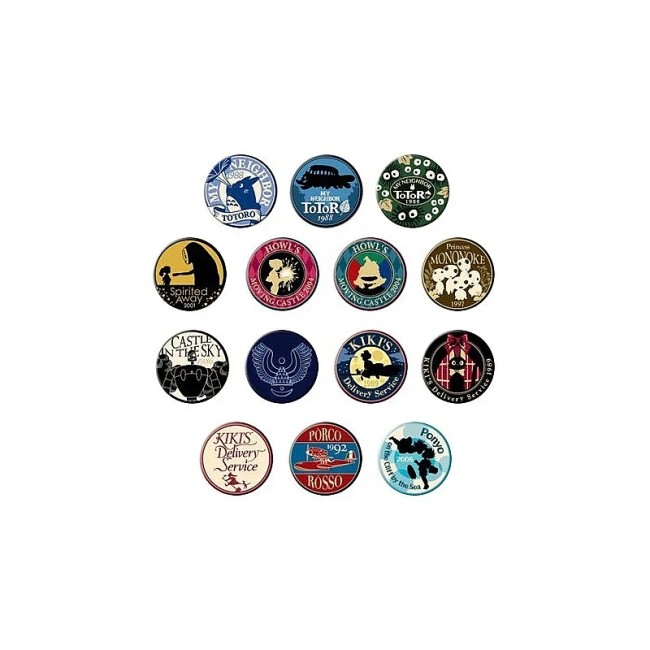 Badges à collectionner Studio Ghibli inspirés des films de Hayao Miyazaki – Collection MOVIC sous licence officielle