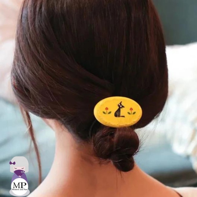 Élastique à cheveux Jiji jaune Kiki la petite sorcière Studio Ghibli