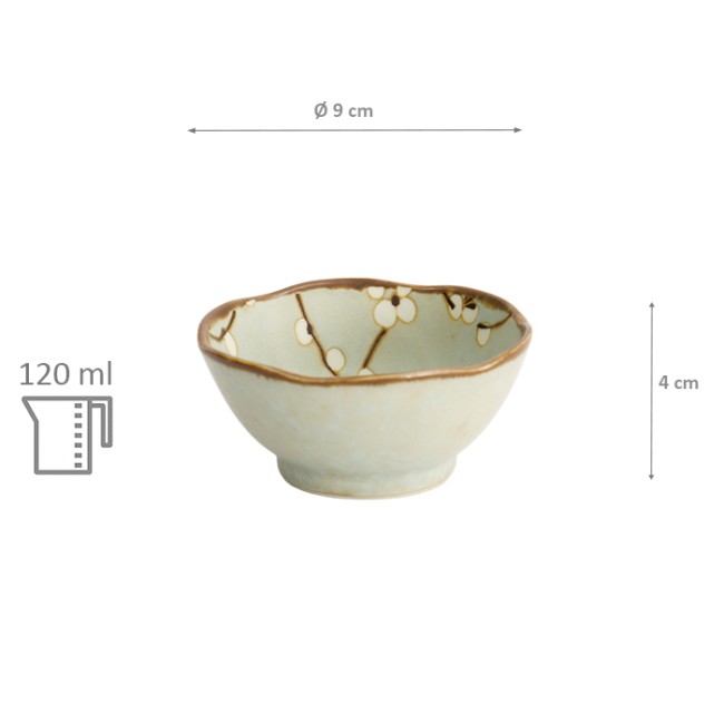 Saucière japonaise Sakura vert mat en céramique fait main