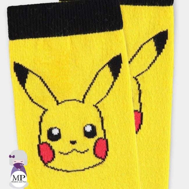 Chaussettes Pokémon Pikachu – Jaune et noir – Taille 39-42