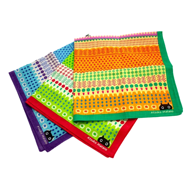 Petit foulard en gaze de coton Atsuko Matano Spain fabriqué au Japon chez Modern and Past