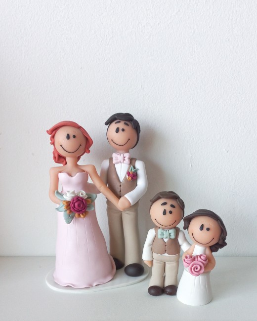 Figurine de mariage personnalisée Little Mandarine Figurine personnalisée artisanale réalisée sur mesure par Little Mandarine