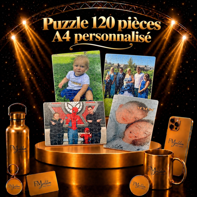 Puzzle 120 pièces A4 personnalisé