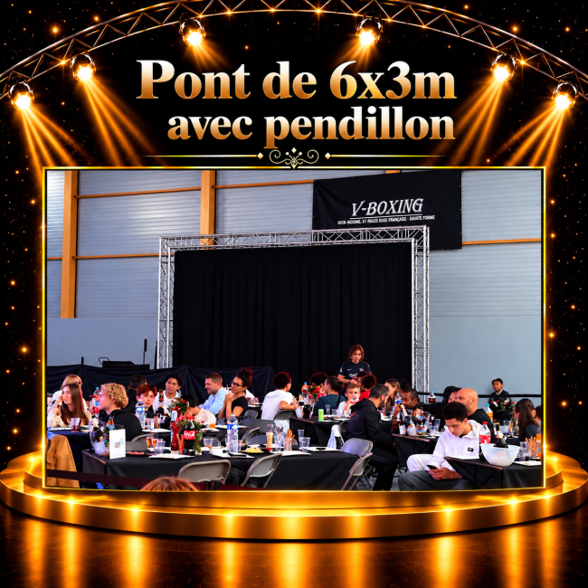 Pont de 6x3m avec pendrillon