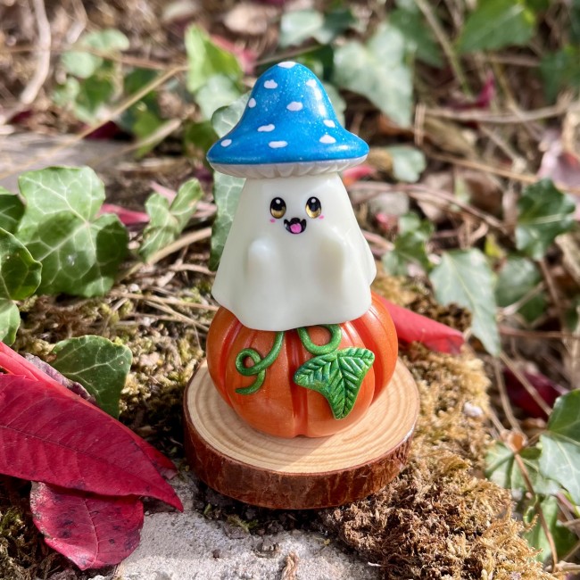 Figurine - fantôme champignon & citrouille 💙