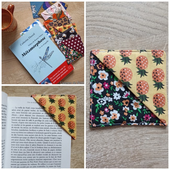 Marque page fleurs/ananas