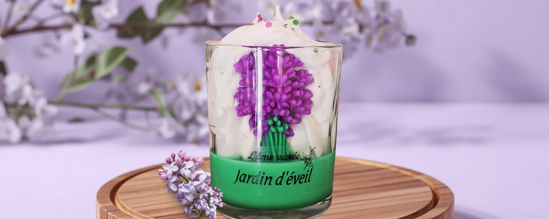 Bougie parfumée florale artisanale