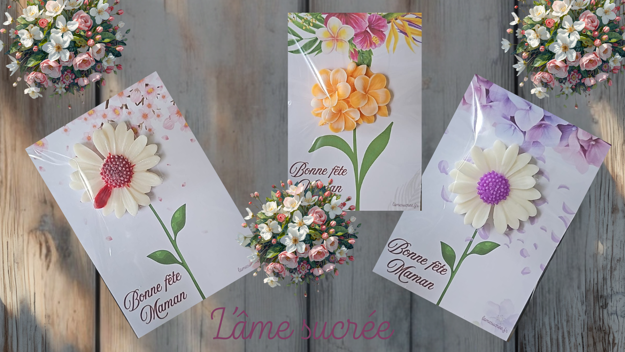 Fleur fondante parfumée cadeau fête des mères L'Âme Sucrée