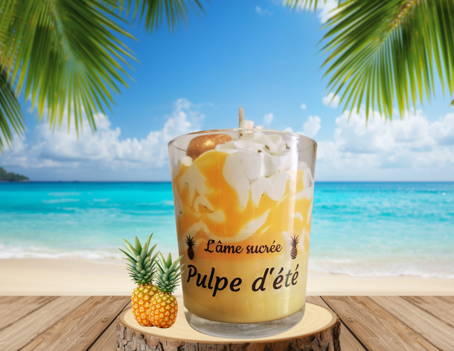 Bougie parfumée ananas Pulpe d'Été L'Âme Sucrée