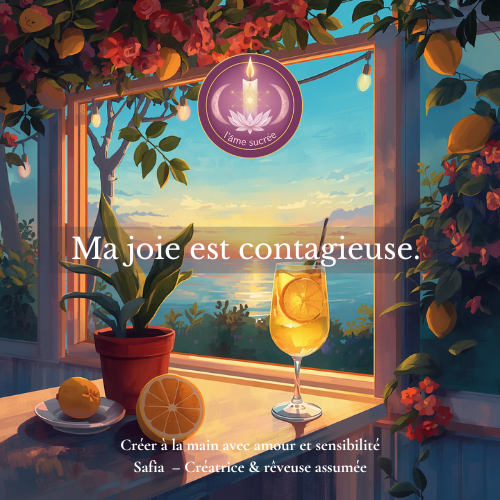 Carte mantra Limoncello Crémeux ma joie est contagieuse