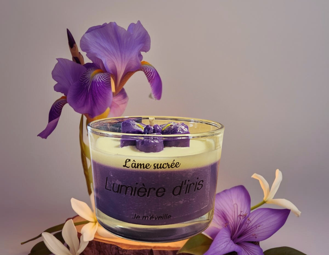 Bougie Florale Iris jasmin - Lumière d'iris
