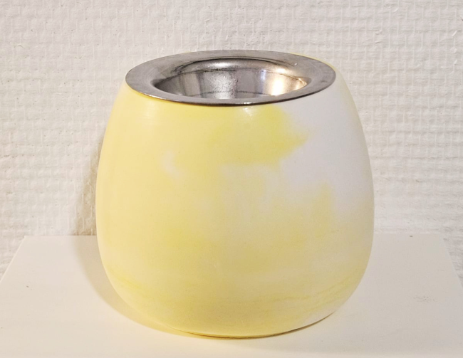 Brûleur fondant résine minérale jaune fait main L'Âme Sucrée