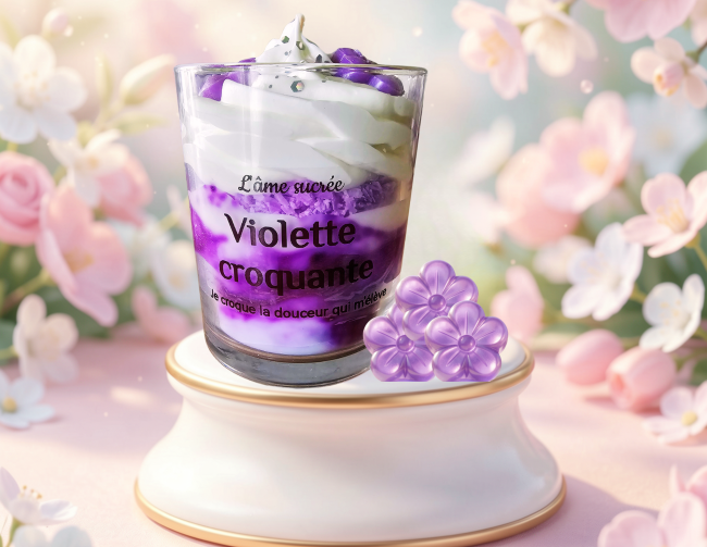 Bougie parfumée violette - Violette croquante