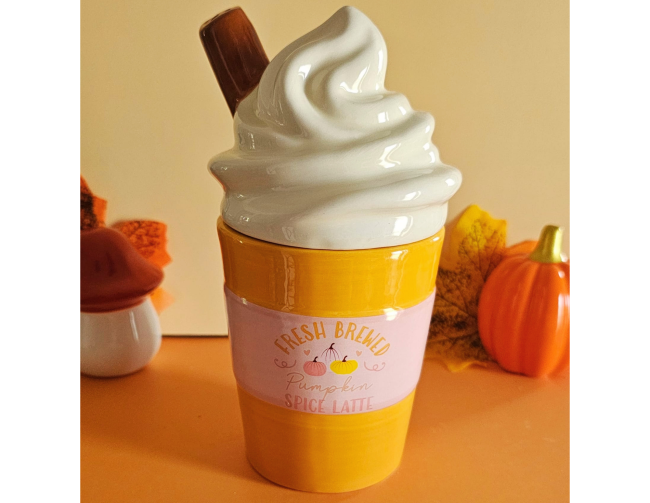 Brûle-parfum Pumpkin Spice Latte en céramique pour fondants parfumés