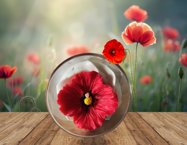 fleur de coquelicot bougie coquelicot fleur rouge parfumée