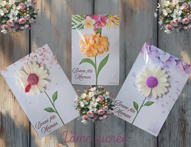 Fleur fondante parfumée fête des mères cerise monoï violette L'Âme Sucrée