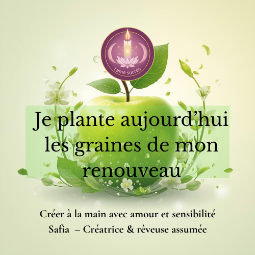 bougie pomme verte bien être renouveau