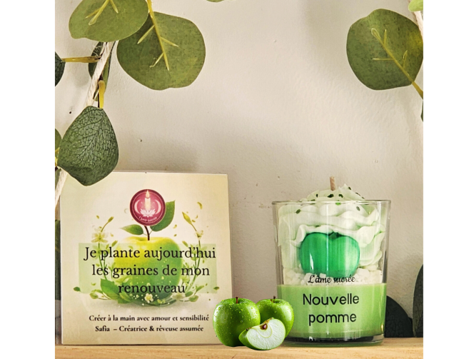 bougie pomme verte ambiance printanière
