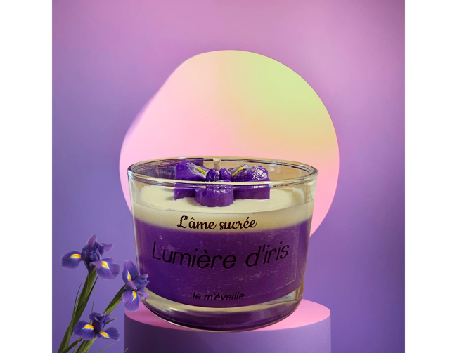 iris 2 Bougie artisanale Iris Jasmin – ambiance lumineuse
