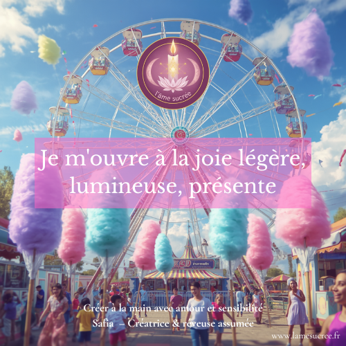 Carte mantra bougie Arc-en-sucre L'Âme Sucrée