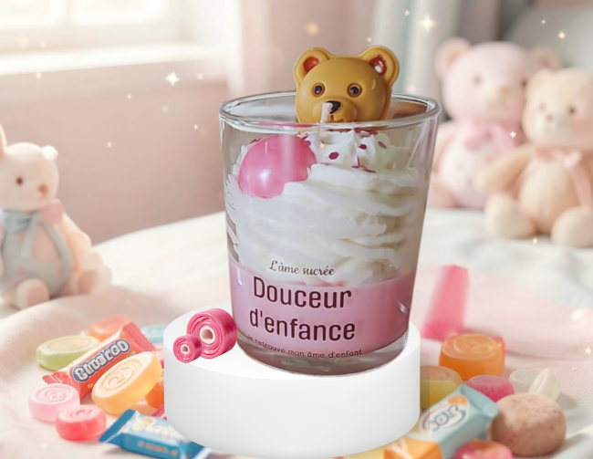 Bougie parfumée Bubble Gum – Douceur d’enfance