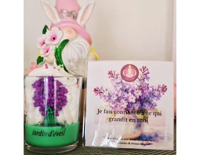 Carte mantra bougie Jardin d'Éveil L'Âme Sucrée