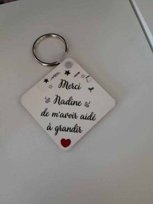 Porte clé personnalisable carré