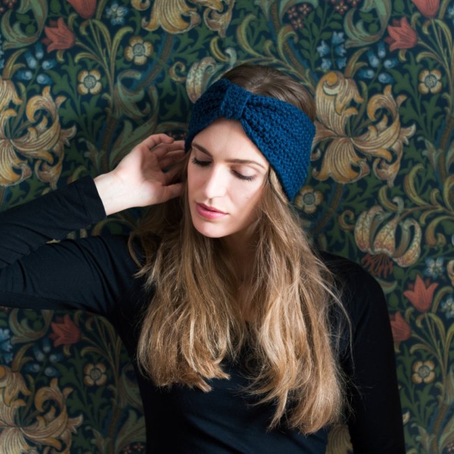 cz19366 bandeau torsade bleu jean