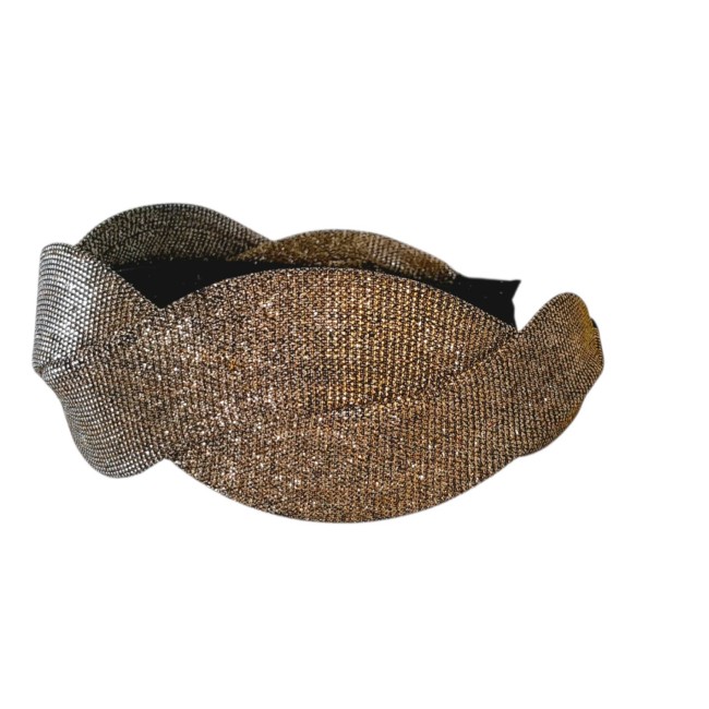 bandeau serre tete tressé doré 4