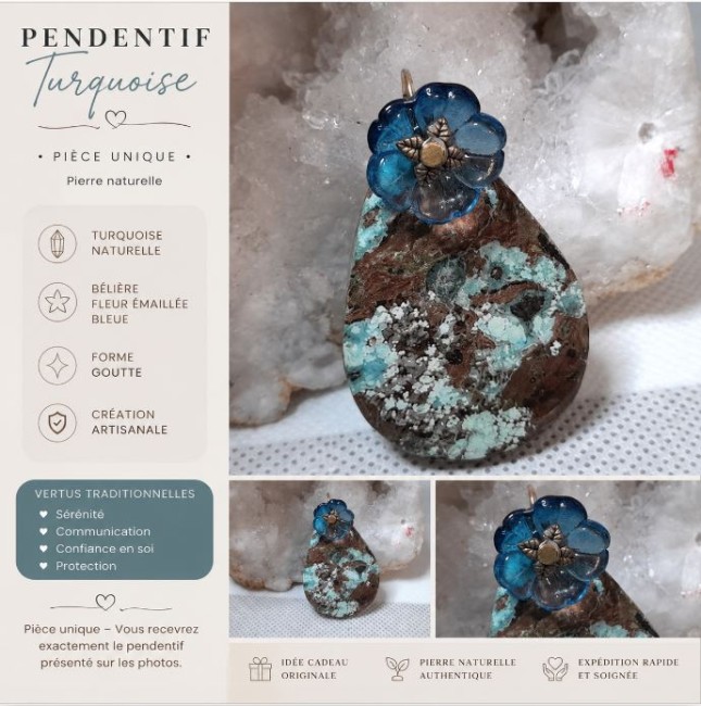 Turquoise forme goutte 41.5x27.7 - visuel