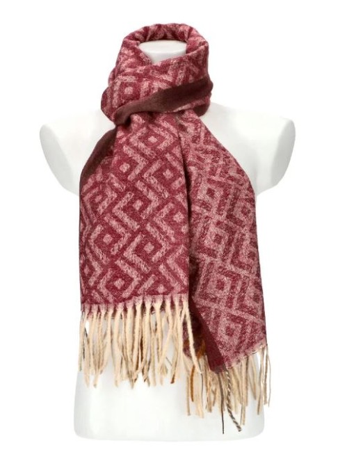 hw59089 Echarpe asymétrique framboise