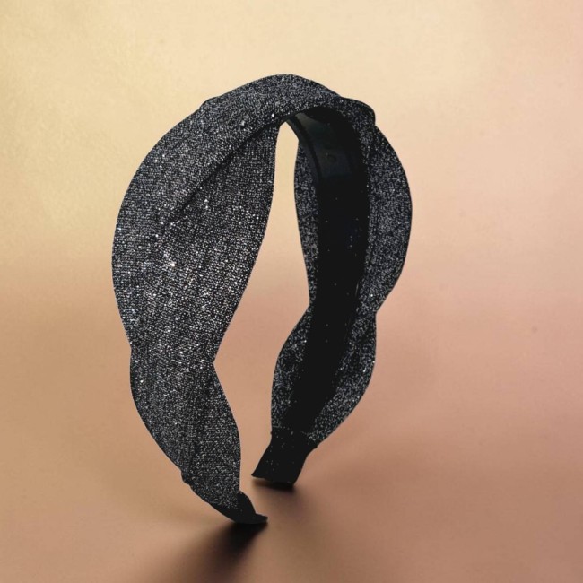 bandeau serre tete tressé argenté 6