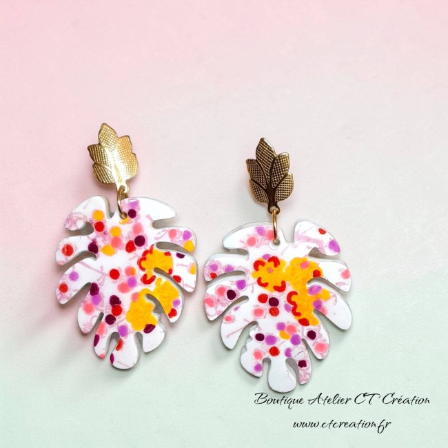 Céramique feuilles tropicales 1