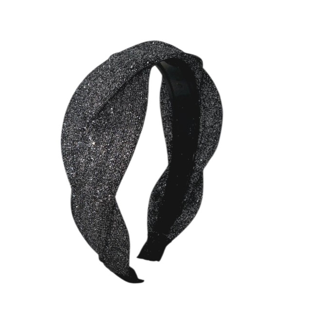 bandeau serre tete tressé argenté 5