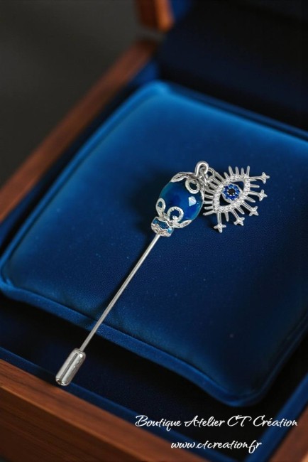 Agate bleue oeil de protection 1