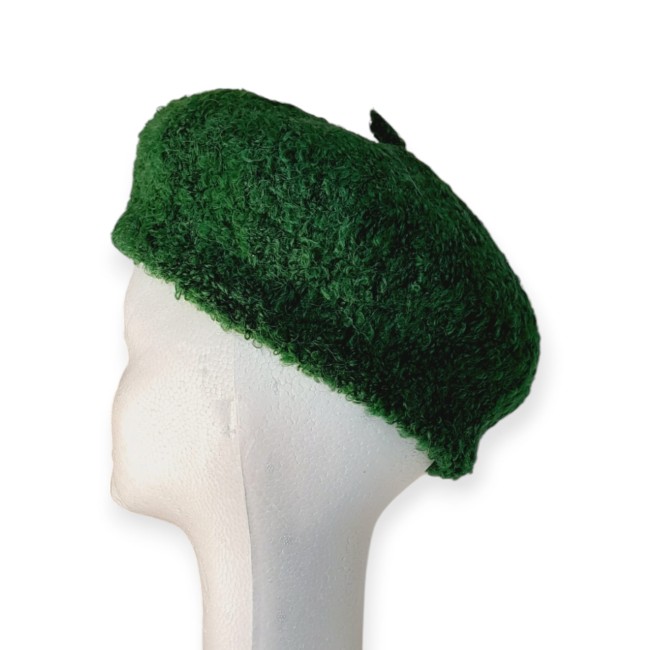 jy211 beret maille bouclettes vert-1