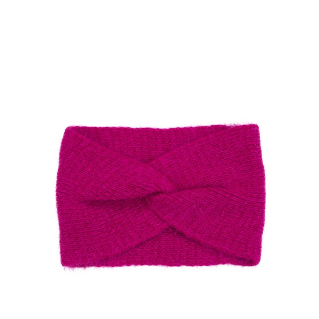 bandeau laine angora point mousse rose cz23911-1