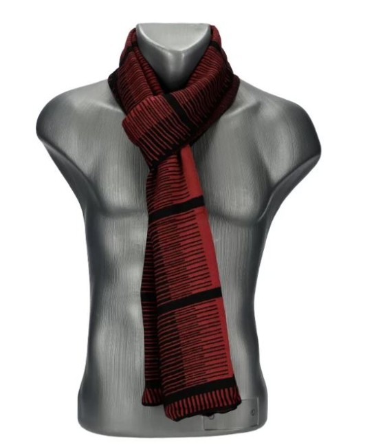 1.Echarpe homme rouge