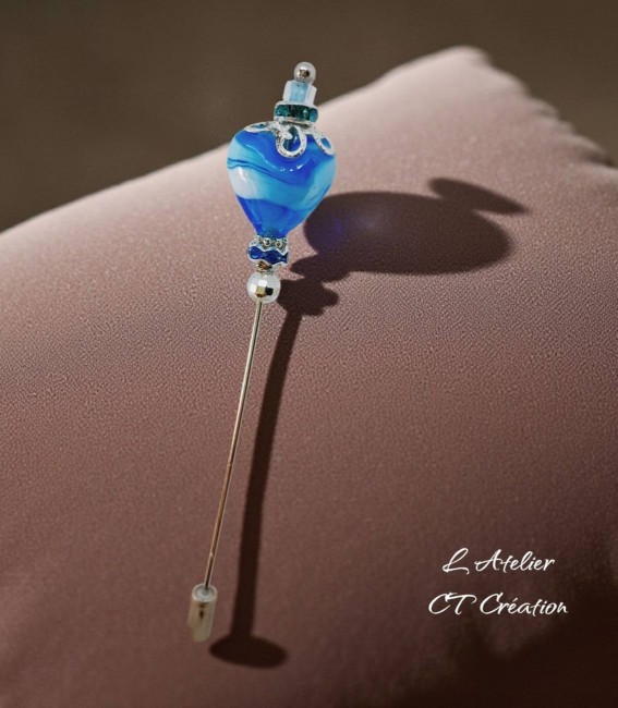 Murano coeur fibule 95mm 1