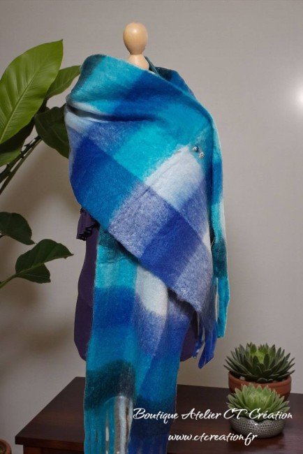 grande echarpe carreaux bleu sz23311-5 -1