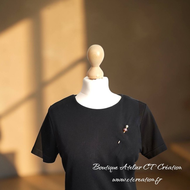 Fibule 72mm floral verre de murano 7