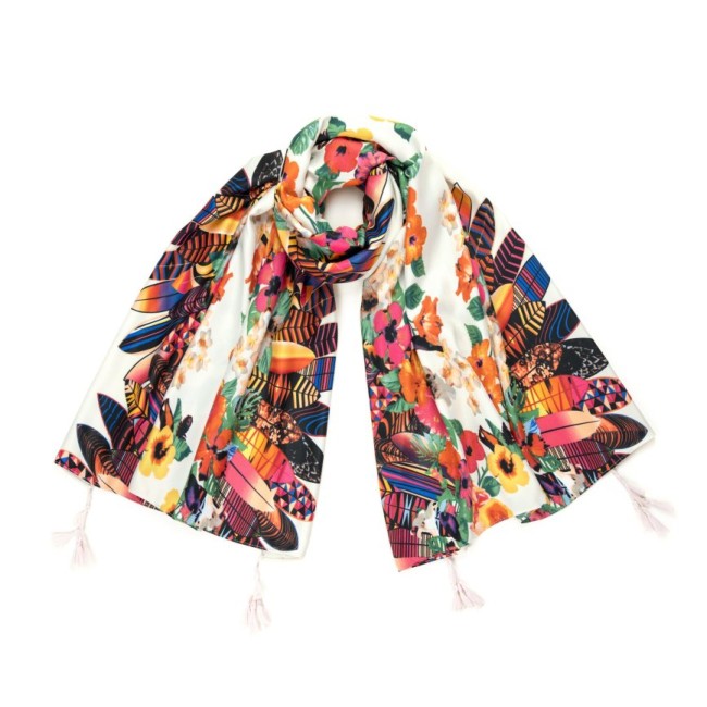 Tropical chic blanc multicolore 5